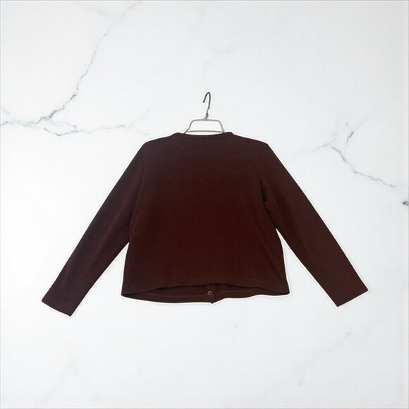 Reference Point Animal Cardigan Sweater Giraffe Lion Tiger Elephant Sz M Safari - Picture 2 of 8